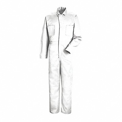RED KAP CC14WHRG52 White Cotton Coveralls