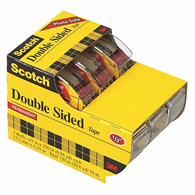 SCOTCH 3136 Double Sided Tape 1/2 x 250 in PK3