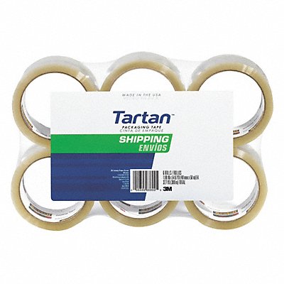 TARTAN 37106PK Packaging Tape Clear 2 in Wx55 ydL PK6