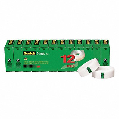 3M 810K12 Magic Tape 3/4 x1000 in Clear PK12