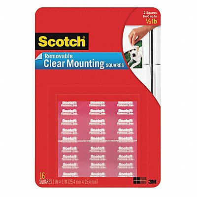 SCOTCH 859 Removable Clear Mounting Squares PK35