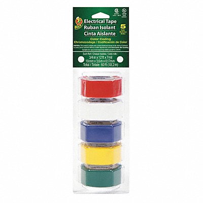 DUCK 280303 Electrical Tape 0.75 in x 12 yd. PK6