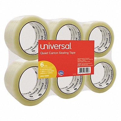 UNIVERSAL UNV73000 Quiet Tape Box Sealng Tape 48mmx100m PK6