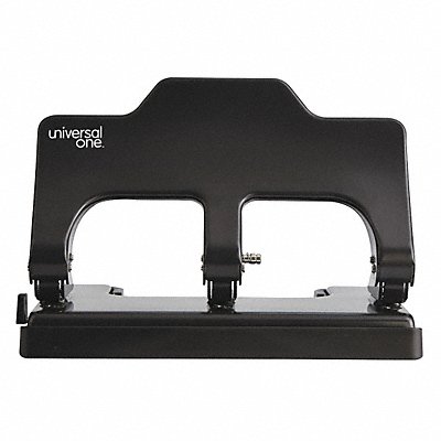 UNIVERSAL ONE UNV74325 Power Assist Hole Punch 3 Hole Black