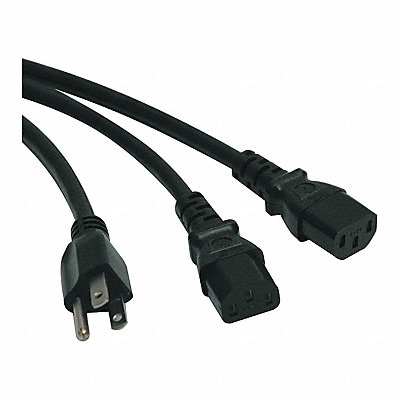 TRIPP LITE P0060062 Power Cord 5-15P to C13 Y Splitter 6ft