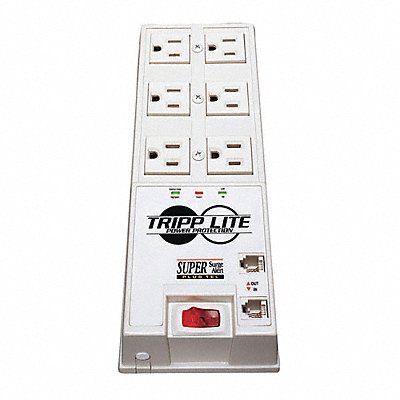 TRIPP LITE TR6FM Surge 6 Outlet 6ft cord 3040J Modem