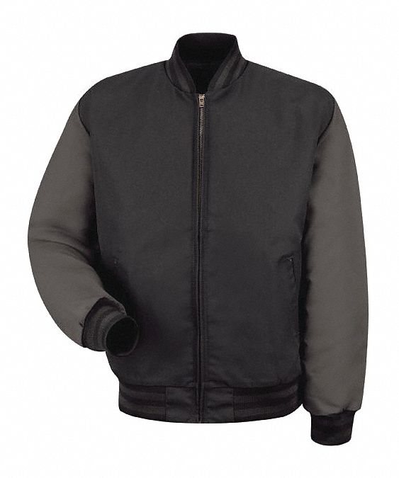 RED KAP KT30NVRG40 Mens Navy Shop Coat 65/35 Twill