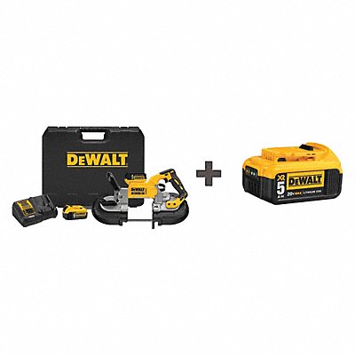 DEWALT DCS374P2DCB205 Portable Band Saw 44-7/8 Blade L 20VDC