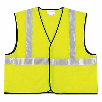 MCR SAFETY VCL2SLL Vest Safety 2 Stripe Fluorescent Lime