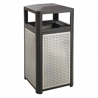SAFCO 9934BL Waste Receptacle 38 gal Black