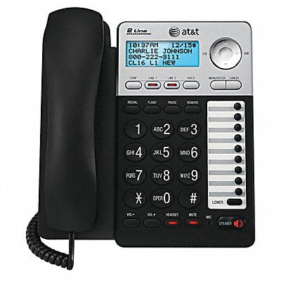 AT T ML17929 Corded Phone System w/Caller ID Black