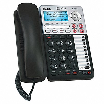 AT T ML17939 Corded Phone w/Answering Machine 2 Line