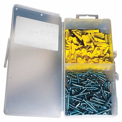 MKT FASTENING 8450100 Plastic Screw Anchor Kit 3/16 x 7/8