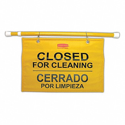 RUBBERMAID COMMERCIAL PRODUCTS FG9S1600YEL Safety Sign Closed for Cleaning