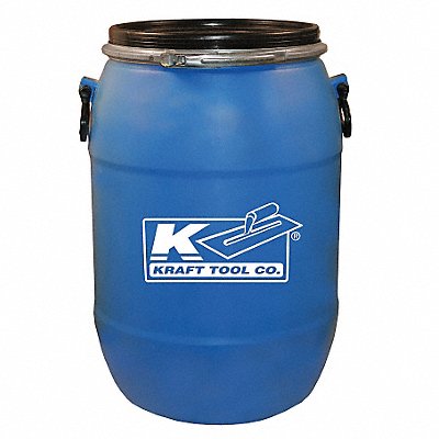 KRAFT TOOL GG601 Mixing Barrel w/Lid 15 gal Plastic