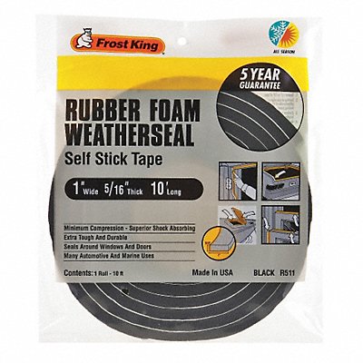FROST KING R511H Foam Tape 1 in x 3 1/4 yd Black