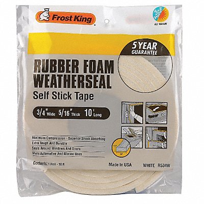 FROST KING R534WA H3683 Spnge Rubber Foam Tape 3/4Inx10 ft 8 mil
