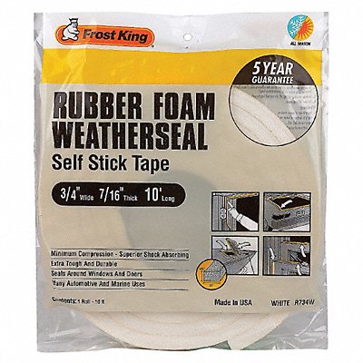 FROST KING R734WA H3685 Sponge Rubber Foam Tape 3/4In.x10 ft.