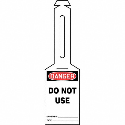 ACCUFORM TAL306 Loop n Strap Danger Tag 5 1/4in H PK25