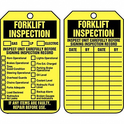 ACCUFORM TRS305PTP Inspection Tag 5-3/4 x 3-1/4 PK25
