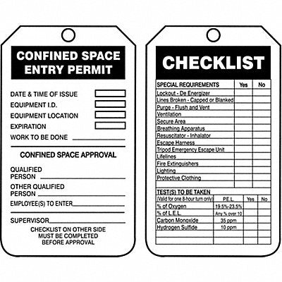 ACCUFORM TCS319CTP Safety Tag 5 3/4in H 3 1/4in W PK25