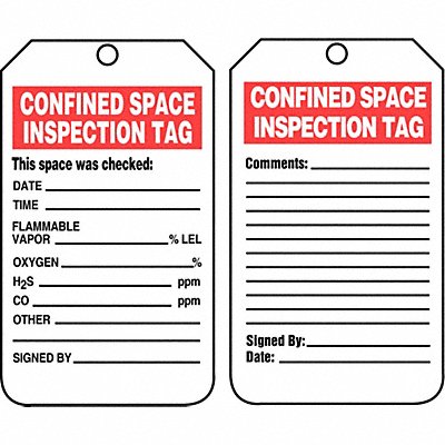 ACCUFORM TCS321CTP Inspection Tag 5-3/4 x 3-1/4 PK25
