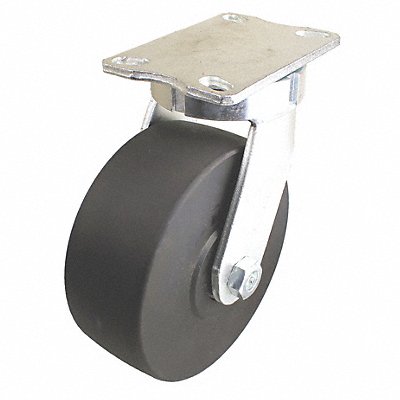 GRAINGER P27SNMB060K18 Kingpinless Plate Castor Swivel 4100 lb.