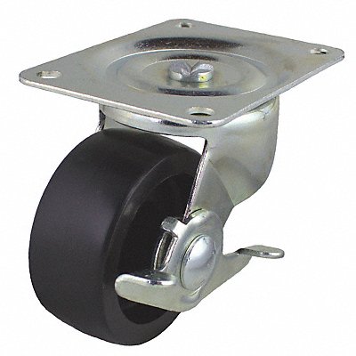 GRAINGER P2SPB030GPSB Standard Plate Castor Swivel 210 lb.