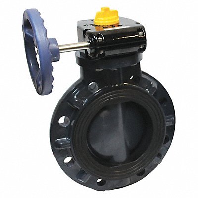 ASAHI 3793030 Valve Wafer PVC 3 Pipe Sz Gear Handle