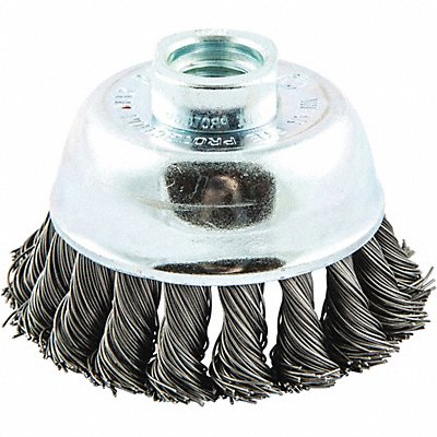 GRAINGER 66254443318 Cup Brush Wire 0.020 Dia Carbon Steel