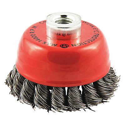 GRAINGER 66254442950 Cup Brush Wire 0.020 Dia Carbon Steel