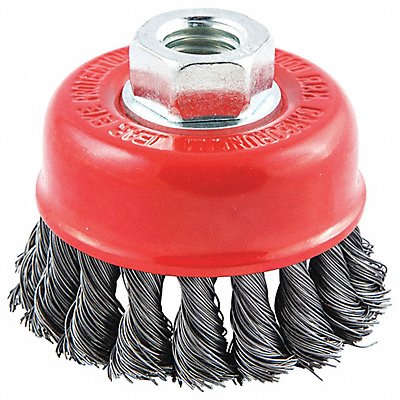 GRAINGER 66254443058 Cup Brush Wire 0.014 Dia Carbon Steel