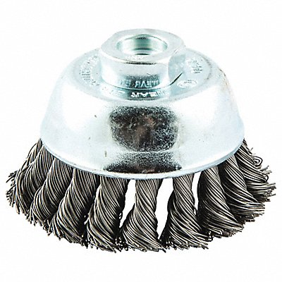 GRAINGER 66254443317 Cup Brush Wire 0.020 Dia Carbon Steel