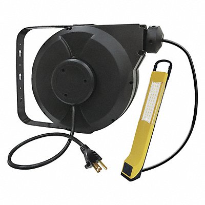 LUMAPRO 443P49 Cord Reel w/Lamp LED 40ft 16AWG 120VAC