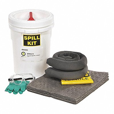SPILLTECH SPKU5 Spill Kit Bucket Universal 5 gal.