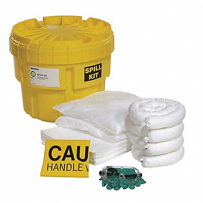 SPILLTECH SPKO20 Spill Kit Drum Oil Based Liquids 19 H