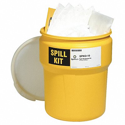 SPILLTECH SPKO10 Spill Kit Drum Oil Based Liquids 15 H