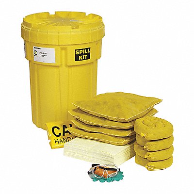 SPILLTECH SPKHZ30 Spill Kit Drum Chemical/Hazmat 30 H