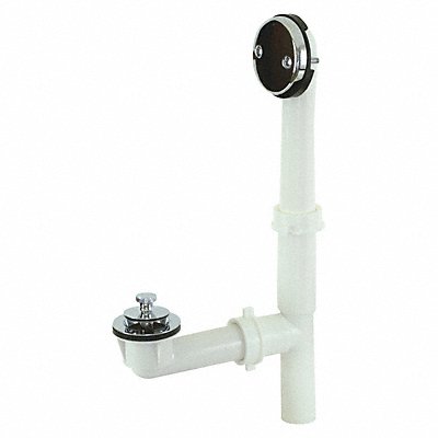 GRAINGER 35215 Lift and Lock Bath Waste White