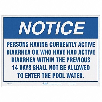 CONDOR 444M43 Safety Sign 14 inx14 in Polyethylene