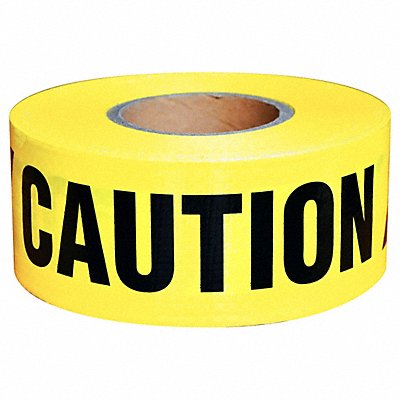 GRAINGER Y35M31000C12 Barricade Tape Yellow 1 000 ft L 3 in