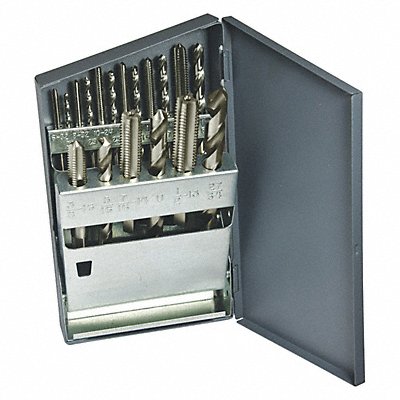 GREENFIELD THREADING 330083 Drill/Tap Set 18pc UNC