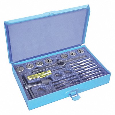 GREENFIELD THREADING 423001 Tap/Die Set 17pc UNC UNF
