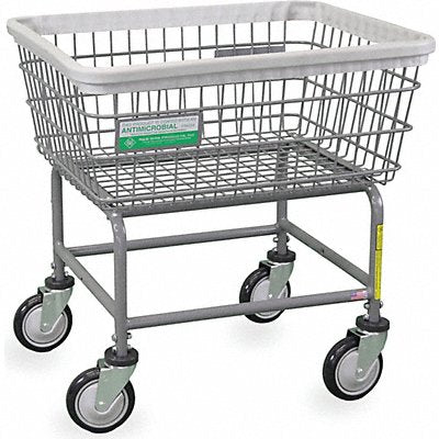 R B WIRE PRODUCTS INC. 100EANTI Wire Laundry Cart 600 lb Ld Cap. Grey