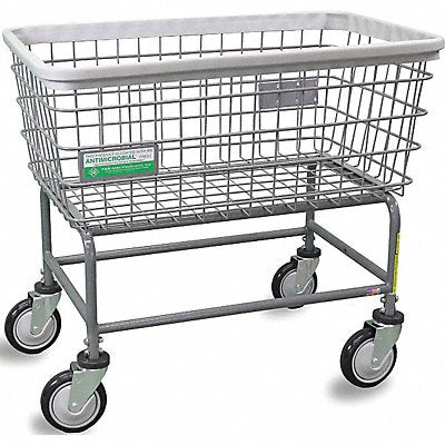 R B WIRE PRODUCTS INC. 200FANTI Wire Laundry Cart 600 lb Ld Cap. Grey