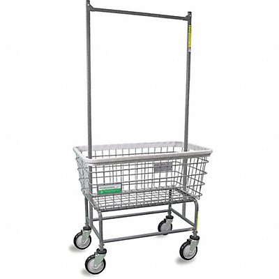 R B WIRE PRODUCTS INC. 200F56ANTI Wire Laundry Cart 600 lb Ld Cap. Grey