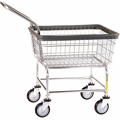 R B WIRE PRODUCTS INC. 100CECLCH Wire Laundry Cart 600 lb Ld Cap. Silver