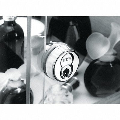 BEST 4S73626 Sliding Door Cylinder Satin Chrome