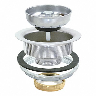 GRAINGER 30001 Sink Drain 4 1/2 in Dia SS