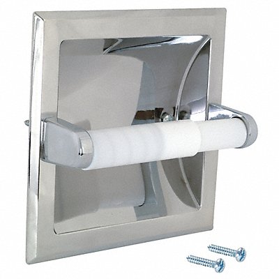 GRAINGER 15209 Toilet Paper Holder (1) Roll Polished